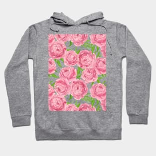 Pink peonies watercolor Hoodie